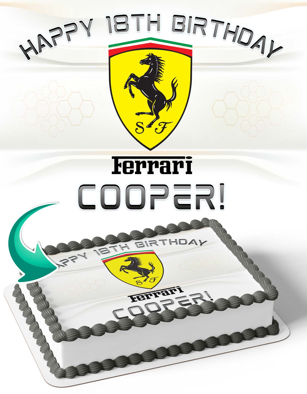 Ferrari Edible Cake Topper