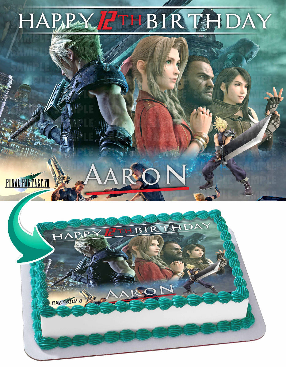 Final Fantasy VII Remake Edible Cake Topper