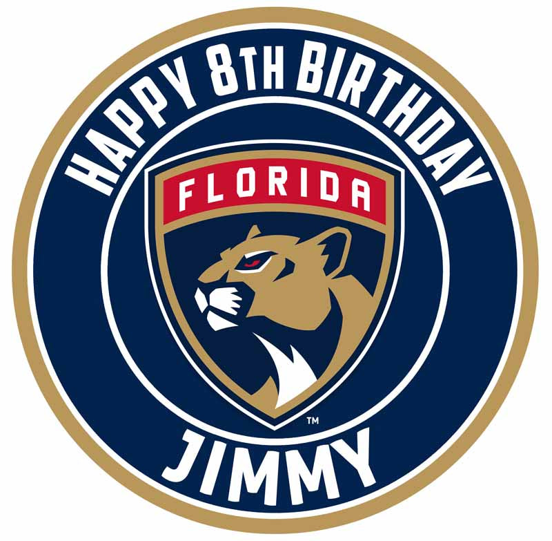 Florida Panthers Round – Icing Sheet Birthday - Personalized Edible Cake Topper | Custom Icing Sheet | Birthday Cake Decoration | Photo Cake Image
