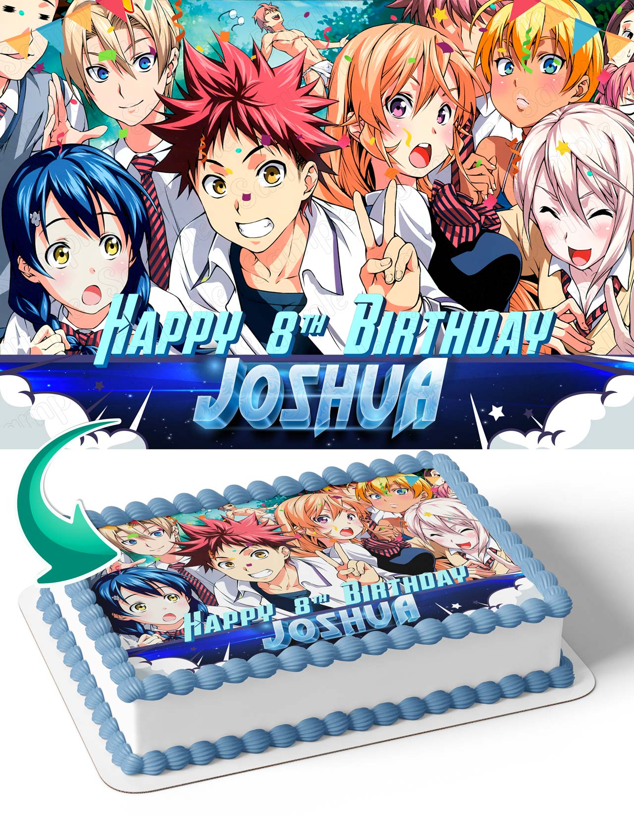 Food Wars Shokugeki no Soma Edible Cake Topper
