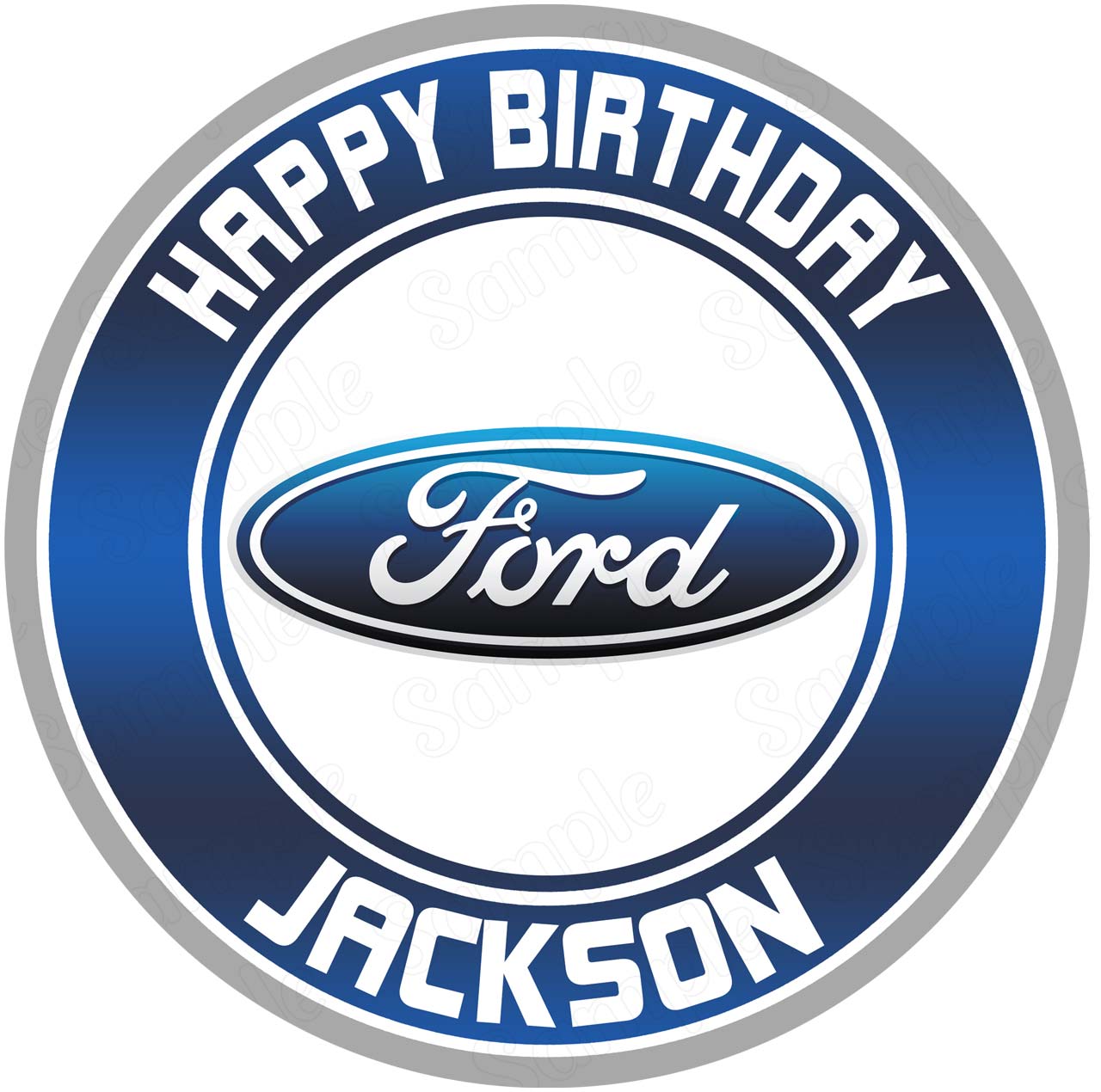 American For Fans Cars HRT Round – Icing Sheet Birthday - Personalized Edible Cake Topper | Custom Icing Sheet | Birthday Cake Decoration