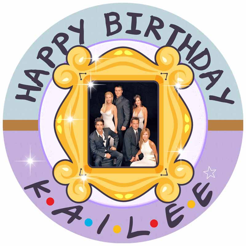 Friends Family Series Themed Round – Icing Sheet Birthday - Personalized Edible Cake Topper | Custom Icing Sheet | Birthday Cake Decoration