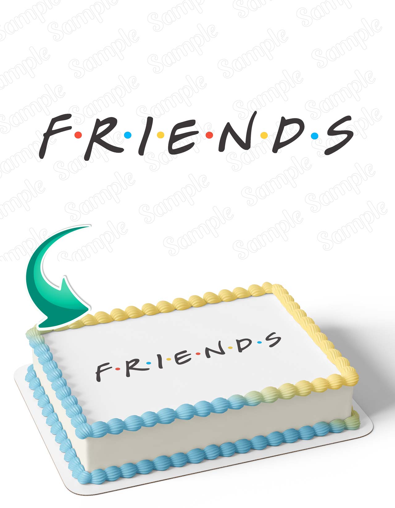 Friends Logo TV Series Edible Cake Topper