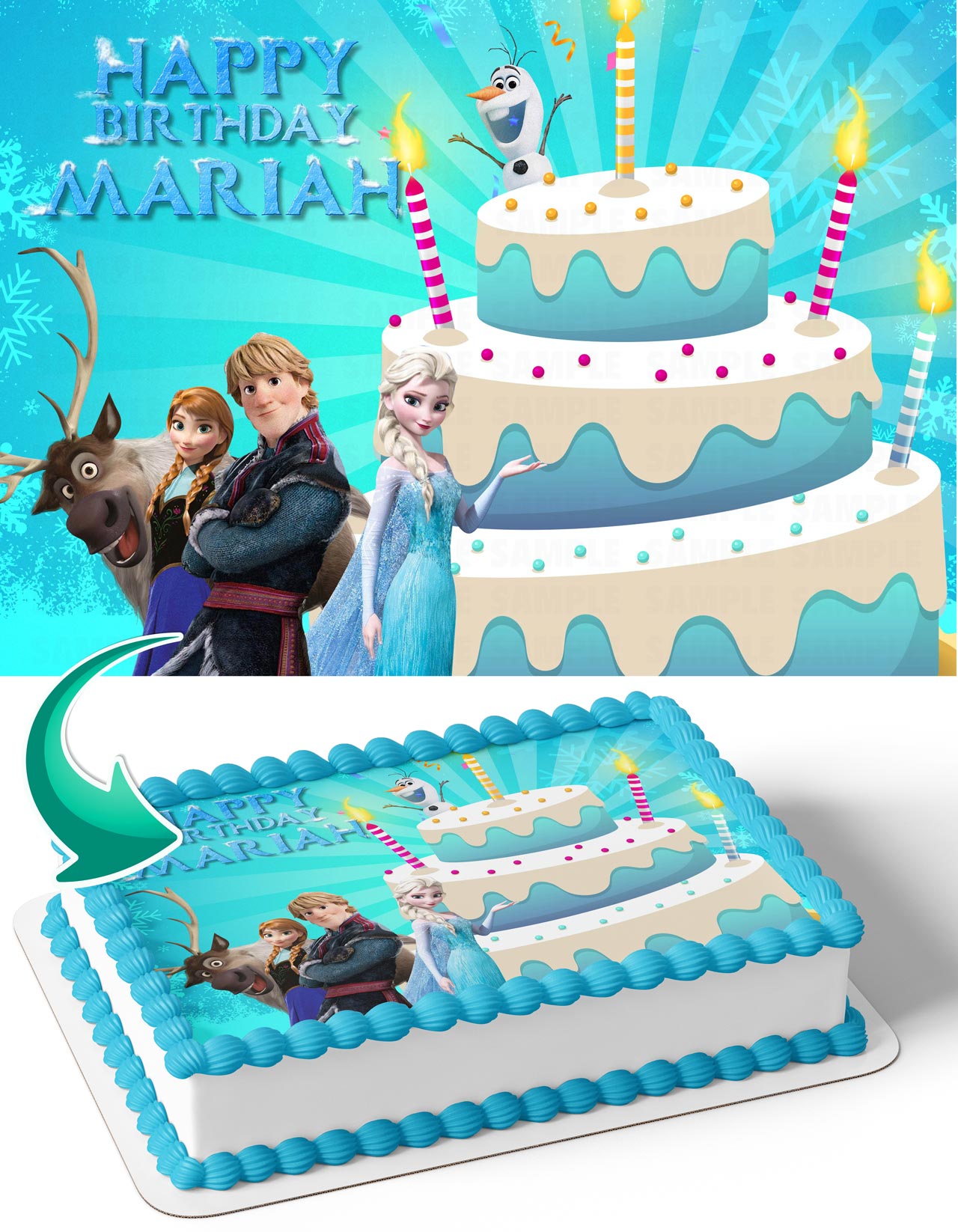 Frozen FZ Edible Cake Topper