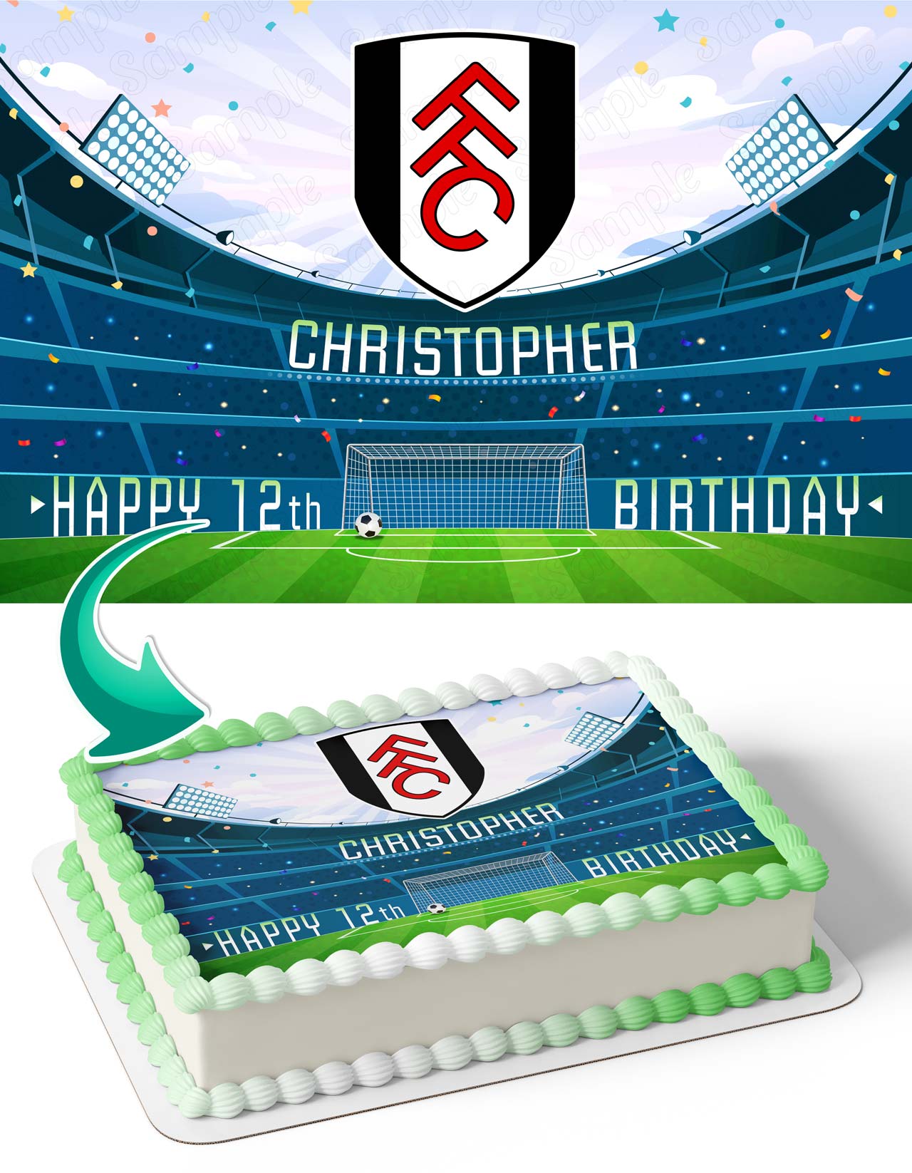 Fulham FC Edible Cake Topper