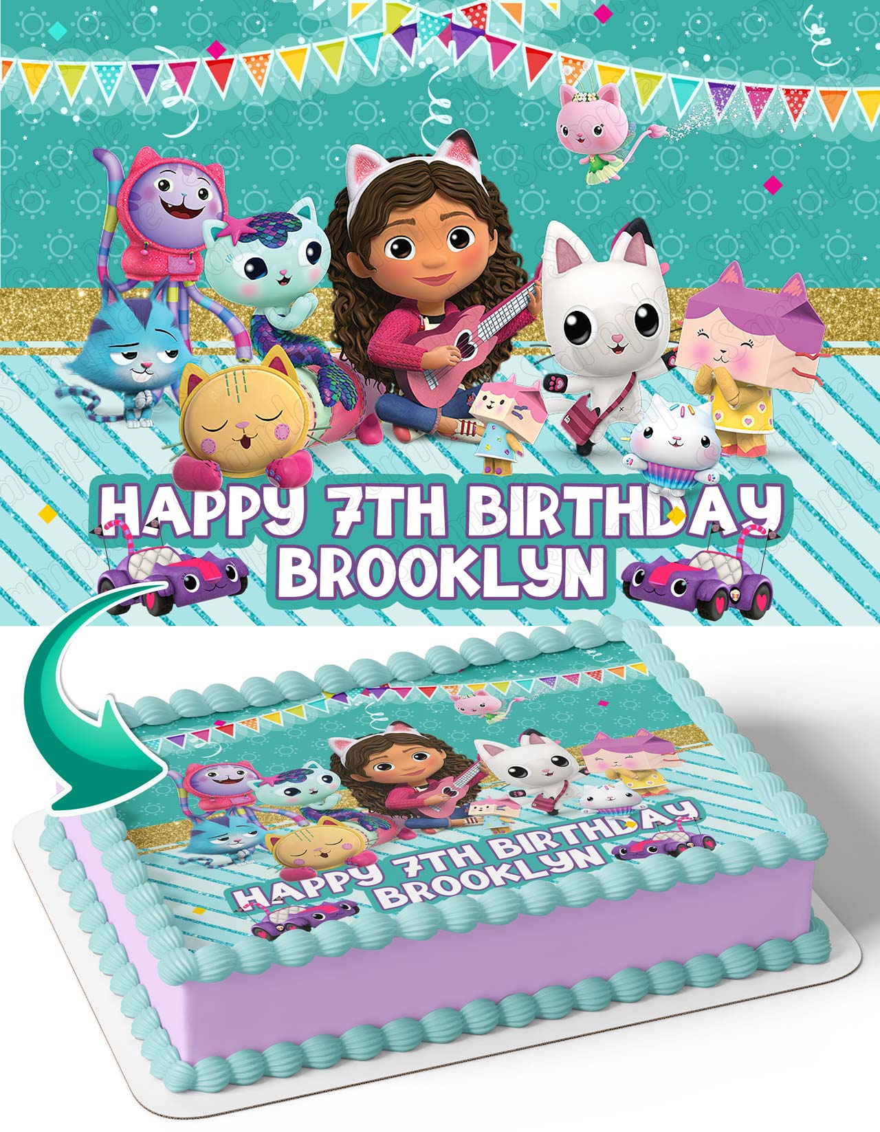 Gabby Dollhouse GDH Edible Cake Topper