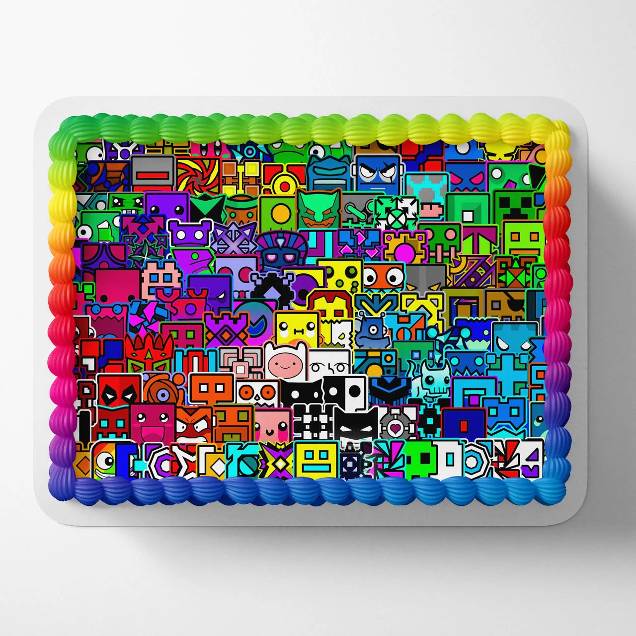 Geometry Dash GGD Edible Cake Topper