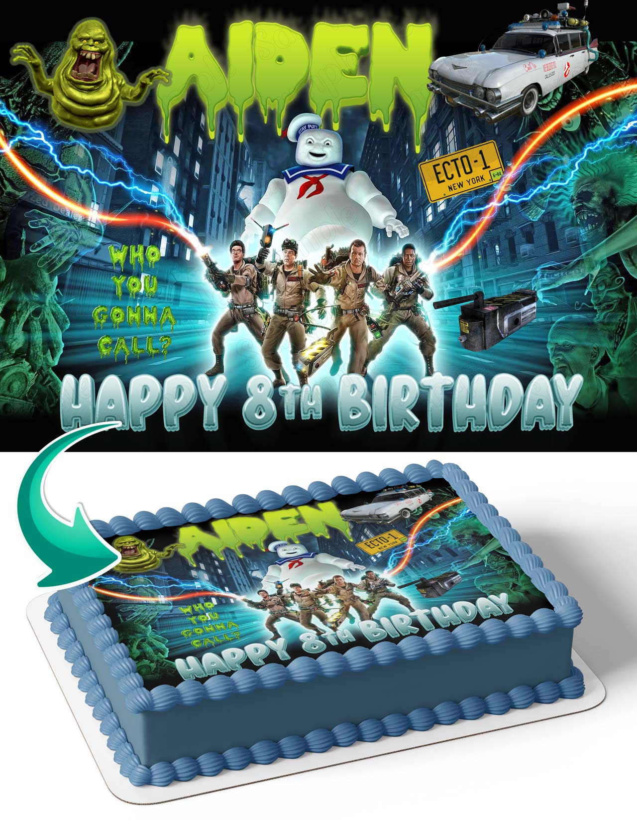 Ghostbusters OG Edible Cake Topper