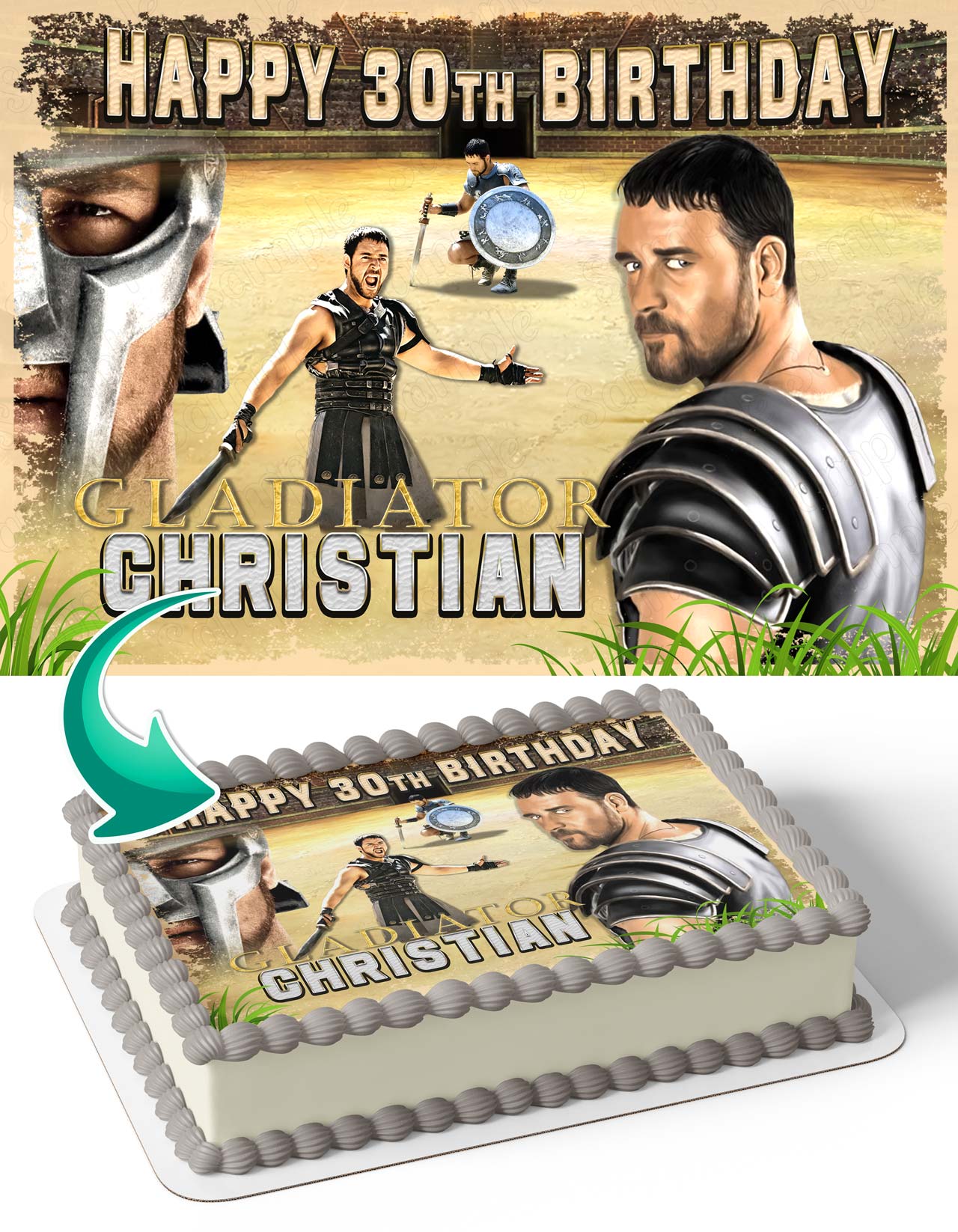 Gladiator Movie Edible Cake Topper