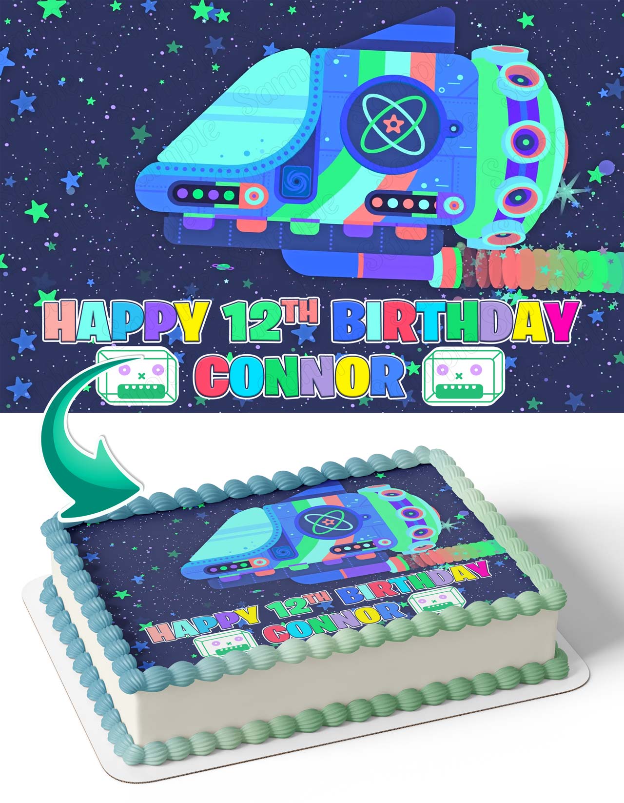GNOG VR Game Edible Cake Topper