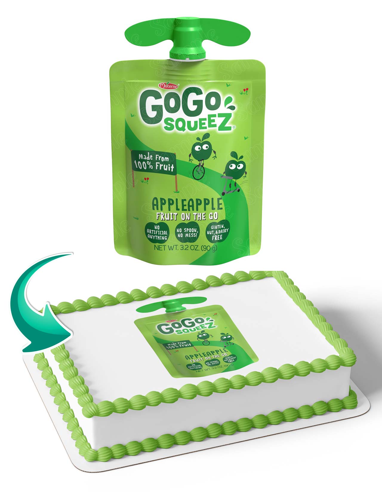 GoGo squeeZ Cake Deco Wrap Edible Cake Topper