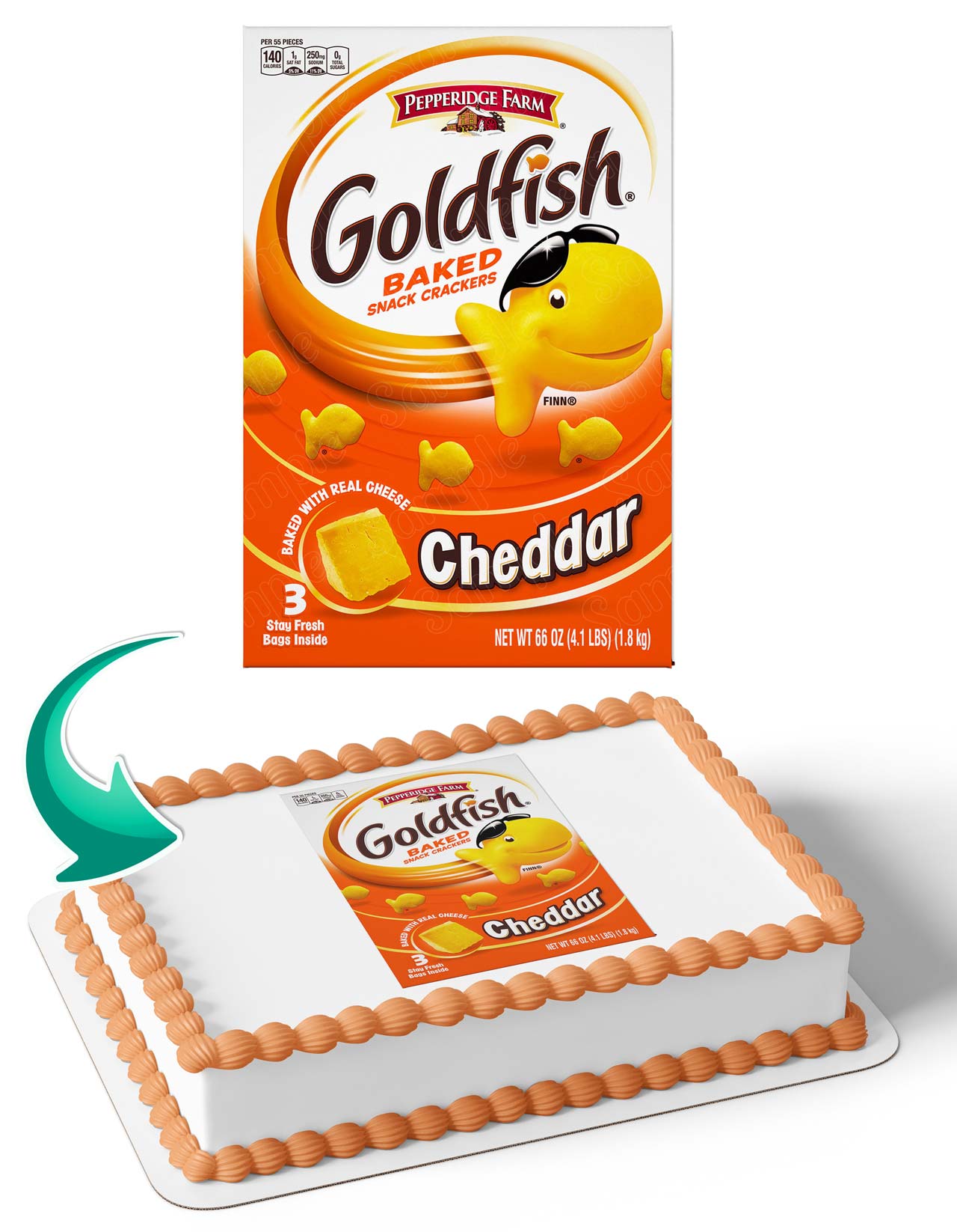 Goldfish Cracker Cake Deco Edible Cake Topper