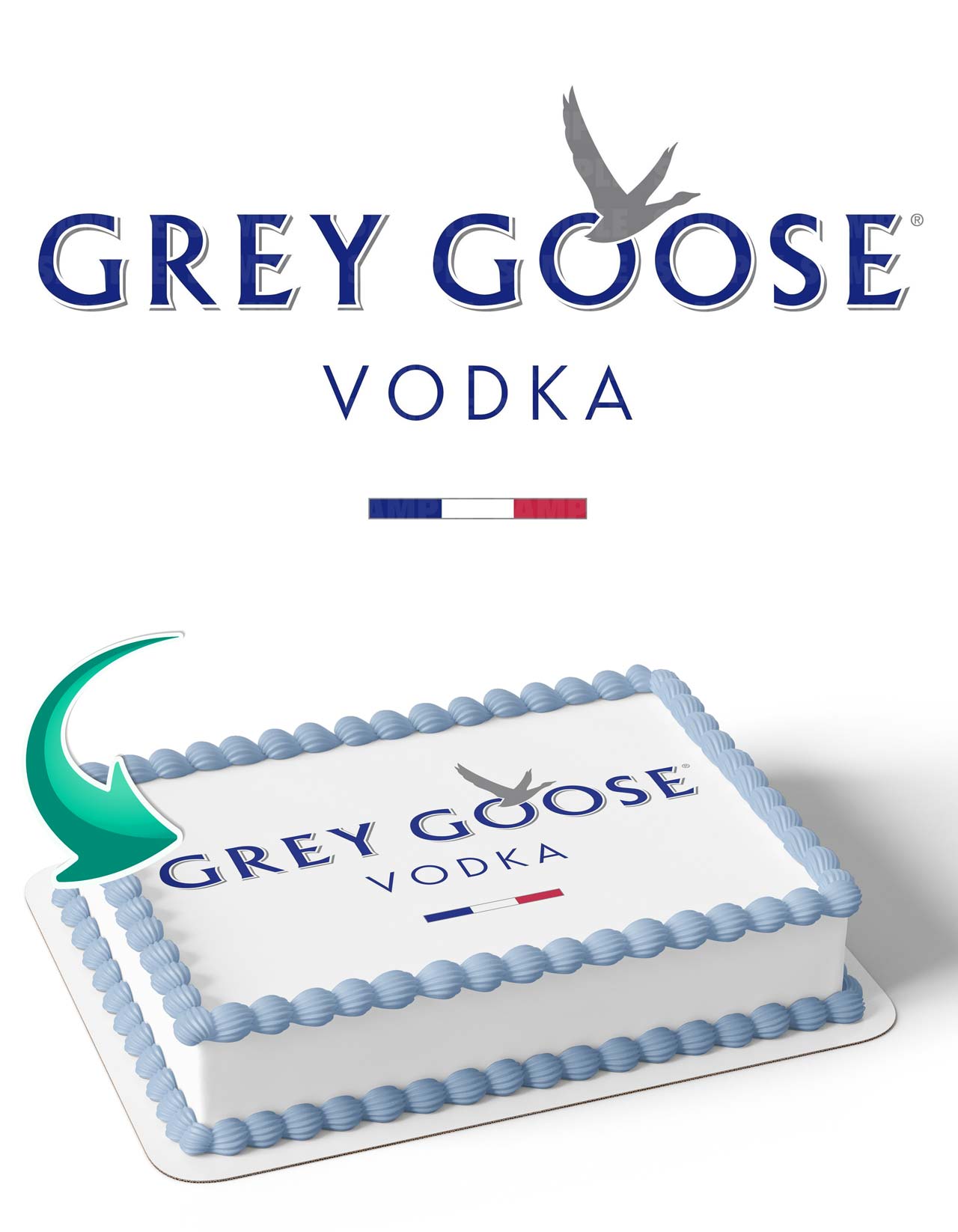 Grey Goose Edible Cake Topper