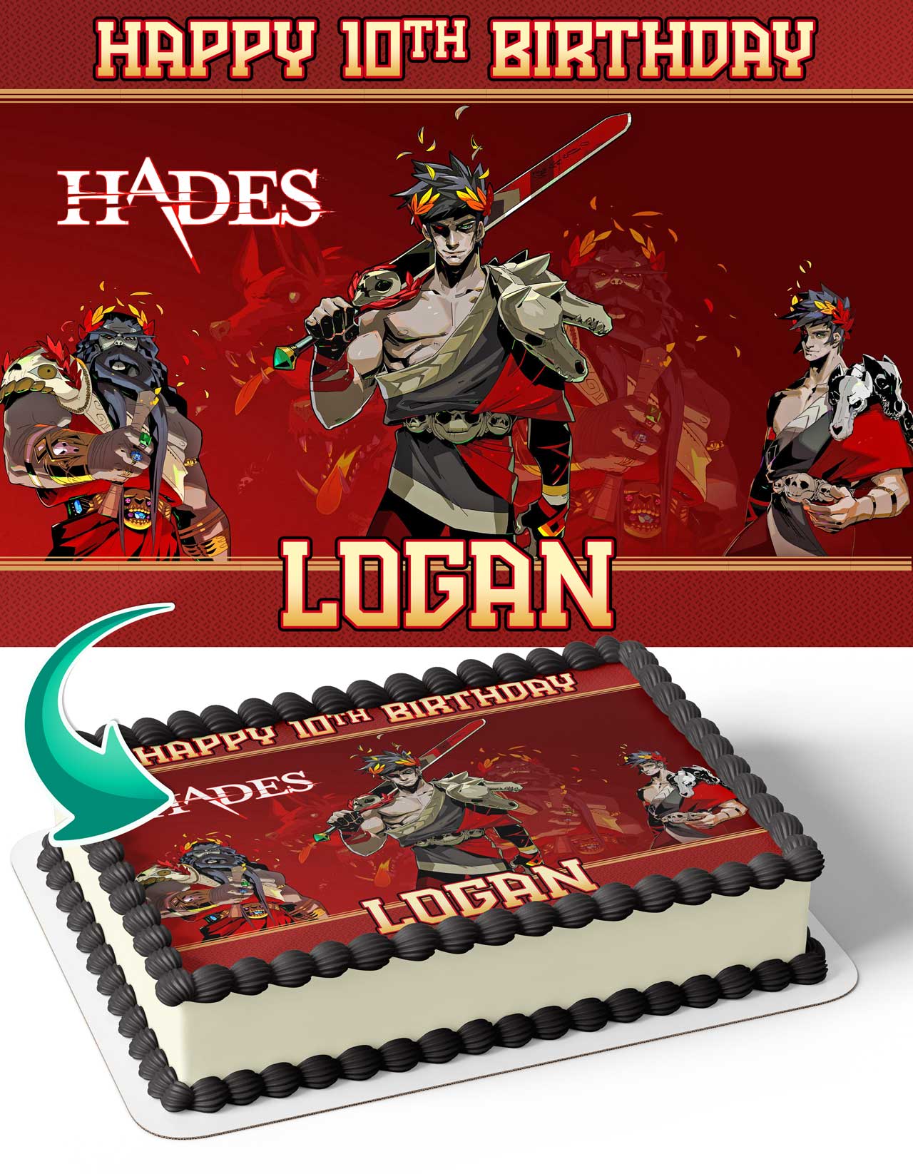 Hades Edible Cake Topper
