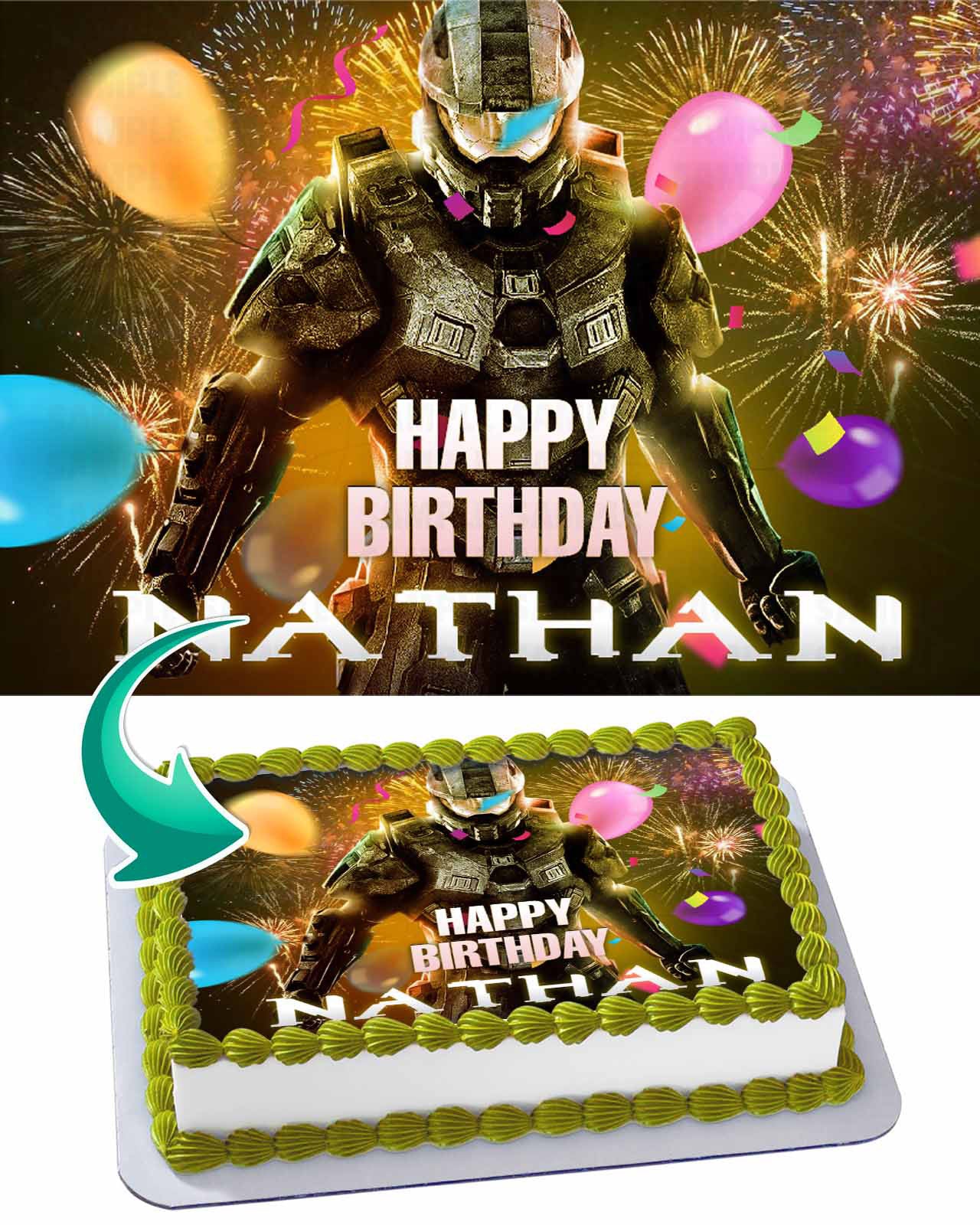 Halo HLM Edible Cake Topper