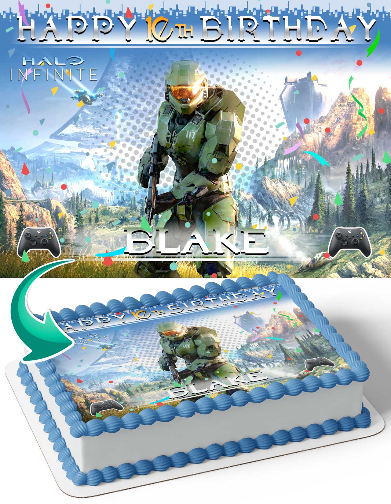 Halo Infinity Edible Cake Topper