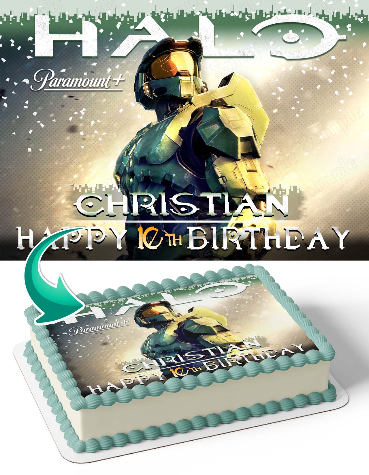 Halo Series Edible Cake Topper