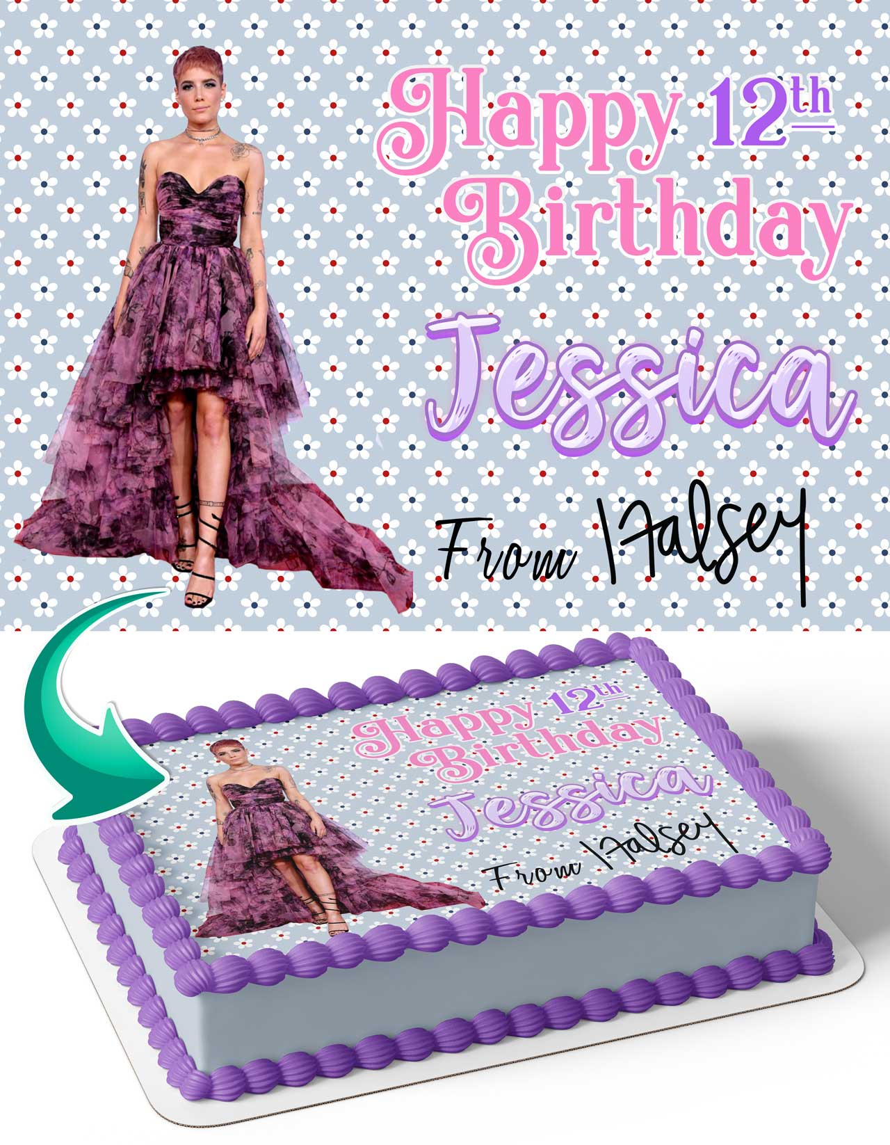 HalseyAshleyNicolette Edible Cake Topper