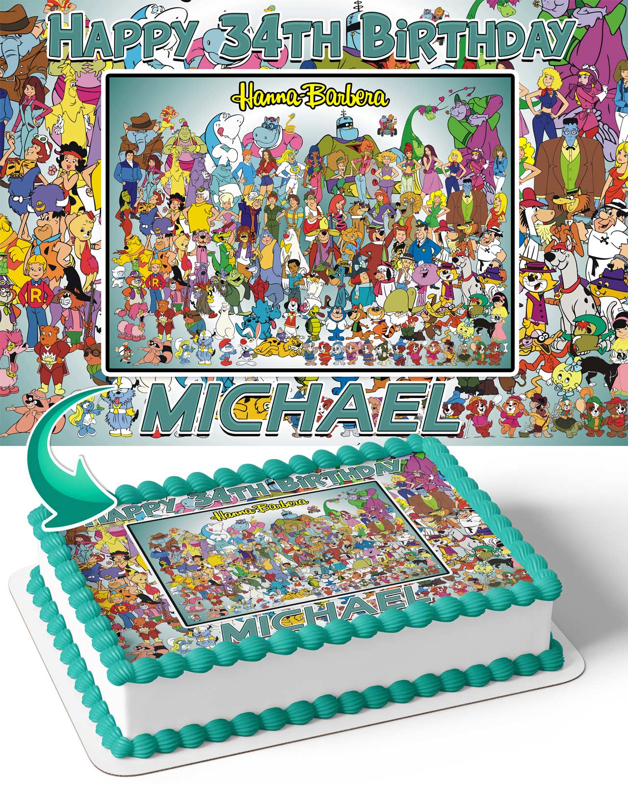 Hanna Barbera Cartoons Edible Cake Topper