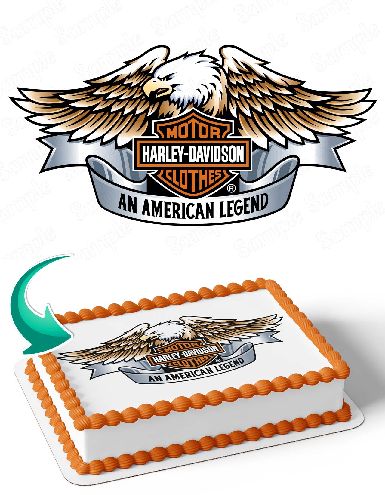 Harley American Legend Edible Cake Topper