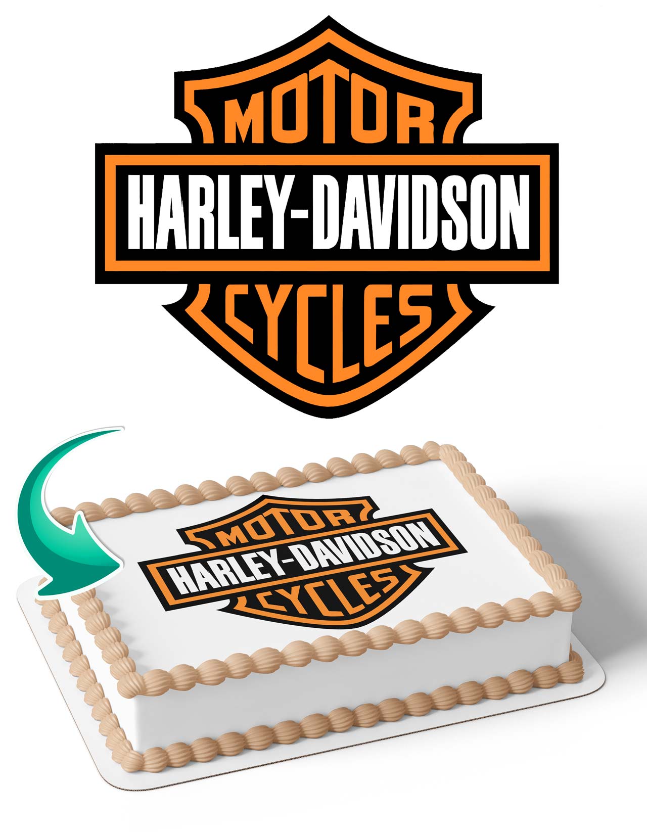 Harley Logo H Edible Cake Topper