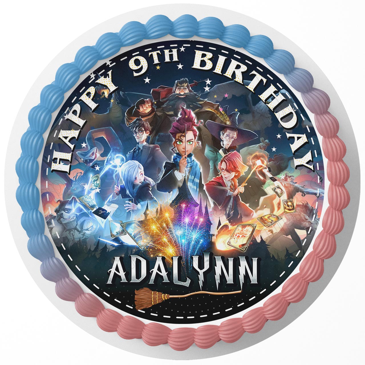 Wiza Magic Awakened Round – Icing Sheet Birthday - Personalized Edible Cake Topper | Custom Icing Sheet | Birthday Cake Decoration