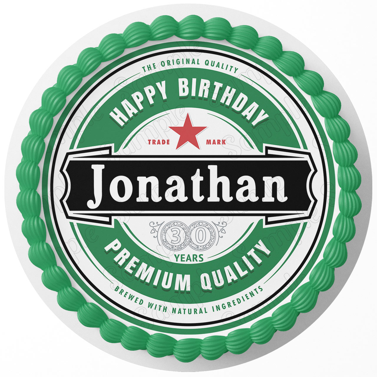 Beer Lovers Fan GCR Round – Icing Sheet Birthday - Personalized Edible Cake Topper | Custom Icing Sheet | Birthday Cake Decoration