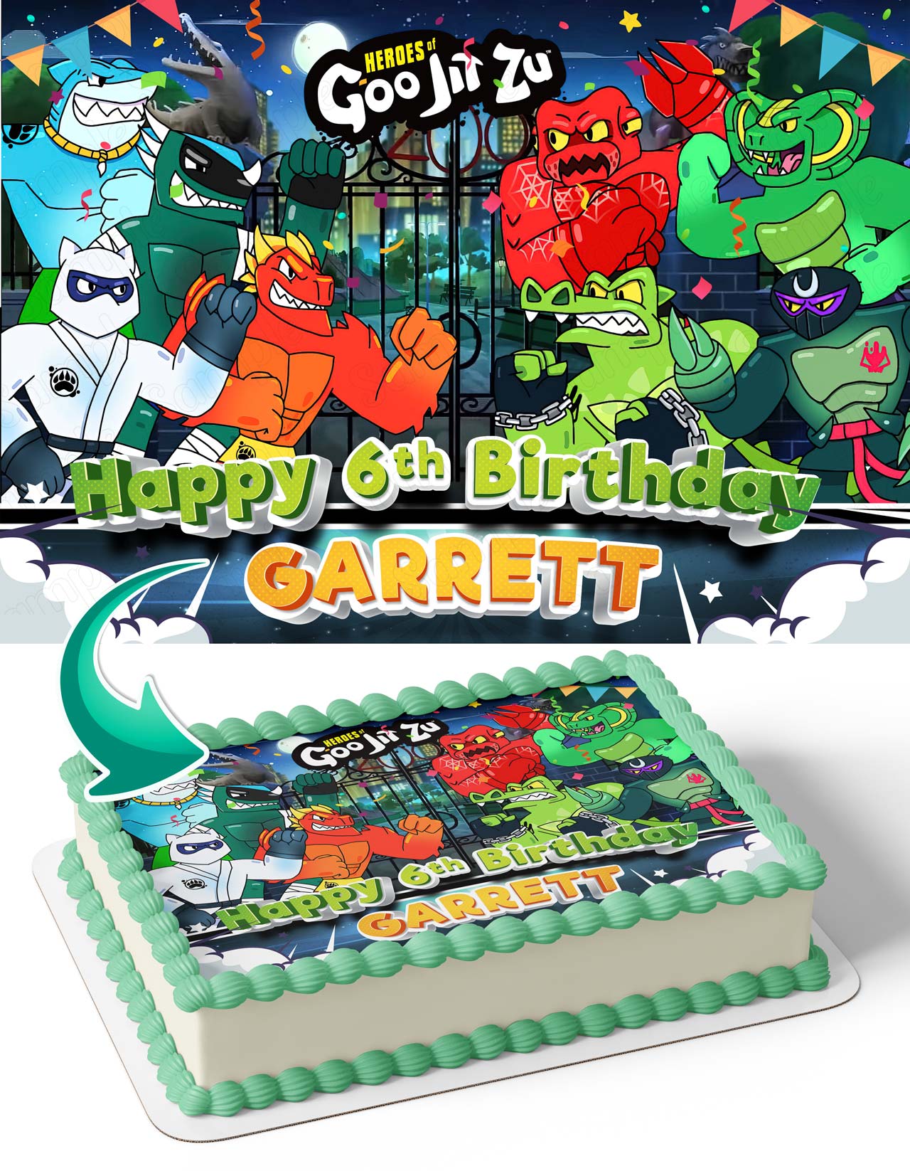 Heroes Of Goo Jit Zu Edible Cake Topper