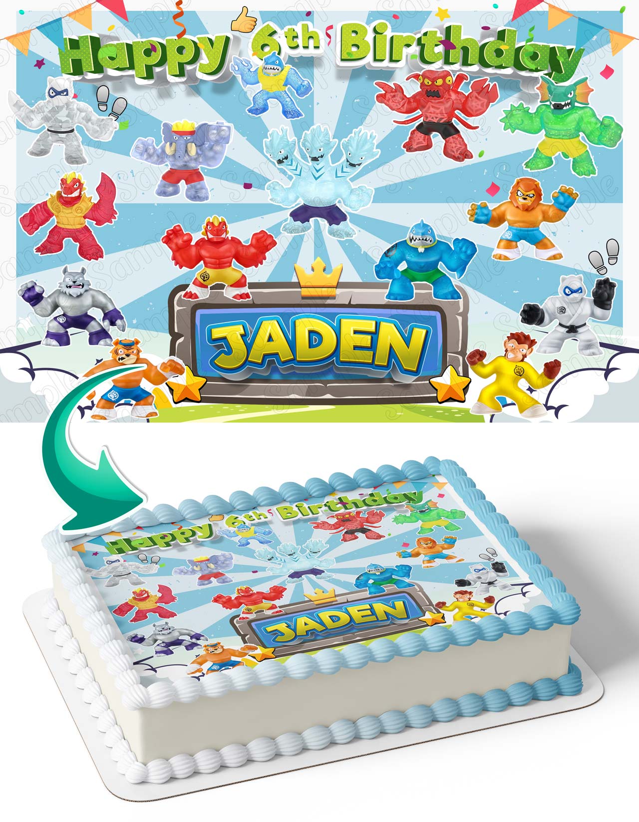Heroes of Goo Jit Zu Toys Edible Cake Topper