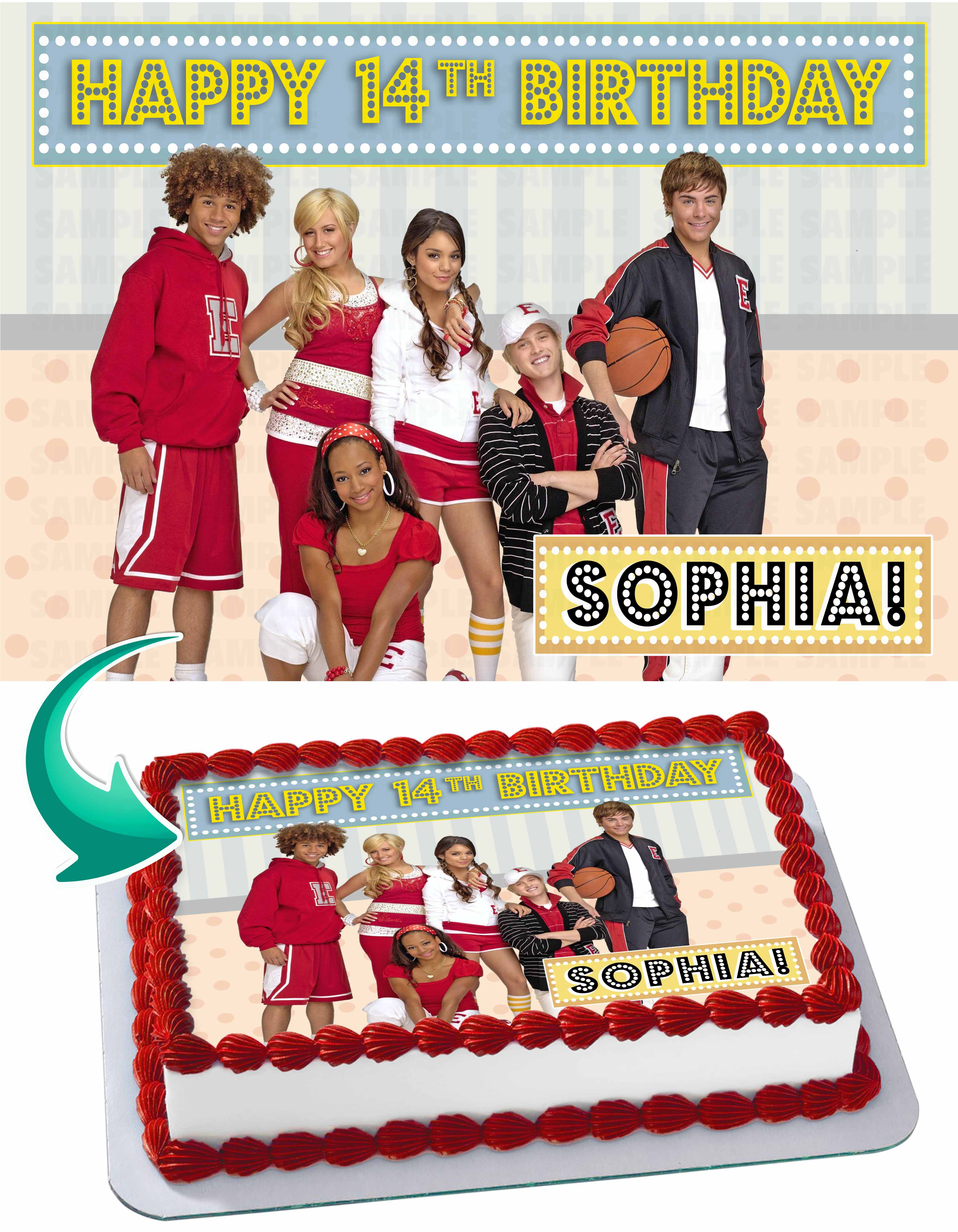 High School Musical Edible Cake Topper