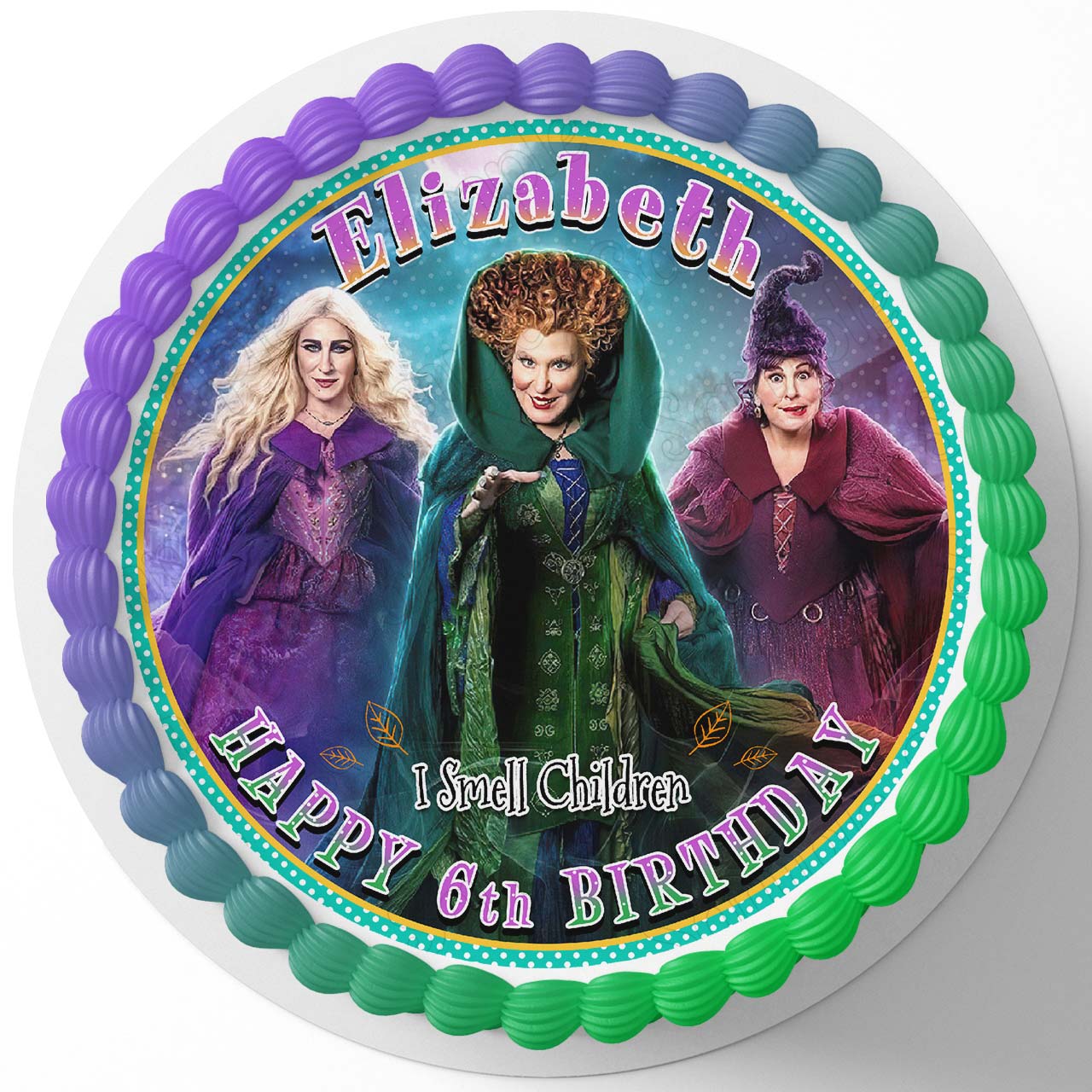 Hocus Pocus I Smell Children CL Round – Icing Sheet Birthday - Personalized Edible Cake Topper | Custom Icing Sheet | Birthday Cake Decoration