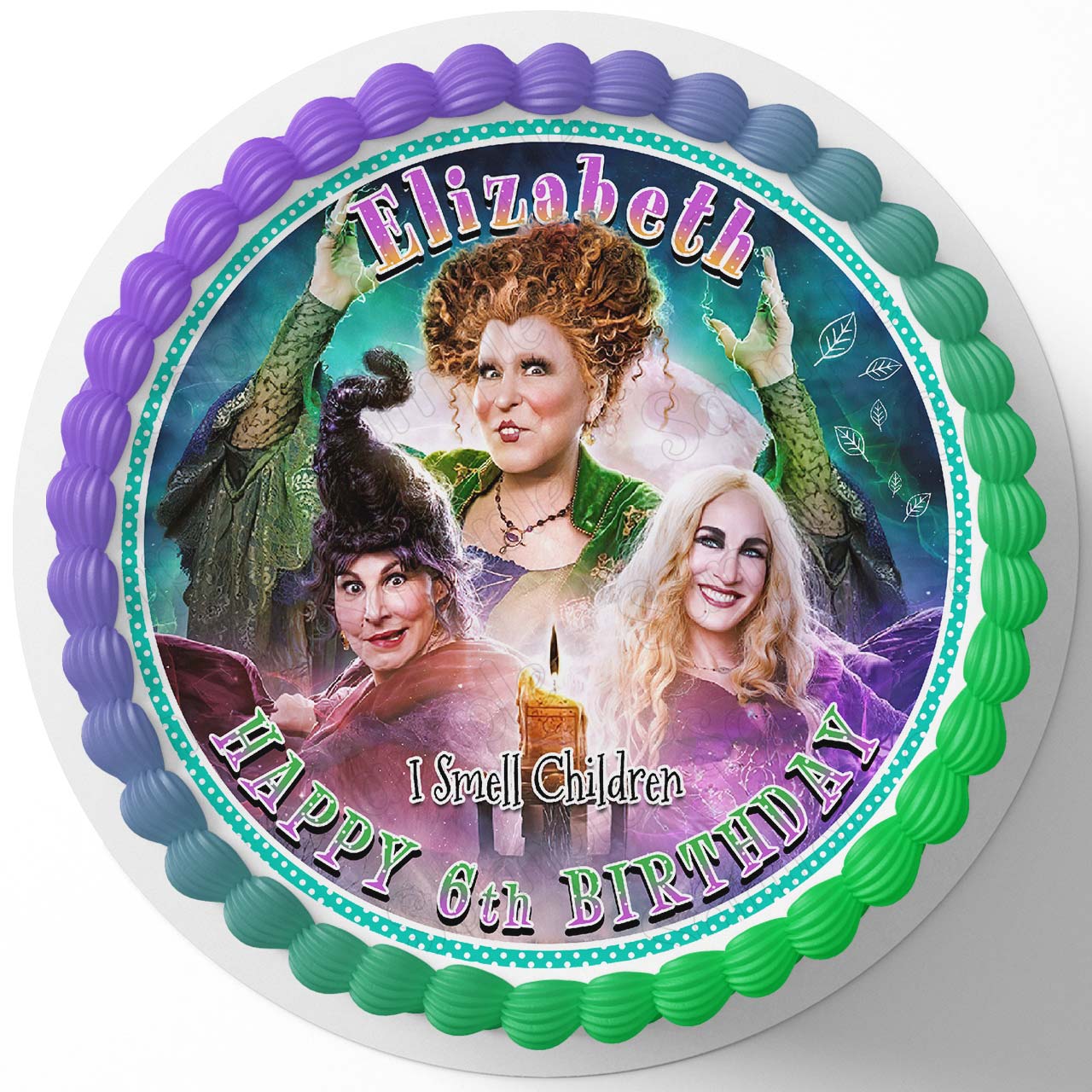 Hocus Pocus I Smell Children Round – Icing Sheet Birthday - Personalized Edible Cake Topper | Custom Icing Sheet | Birthday Cake Decoration