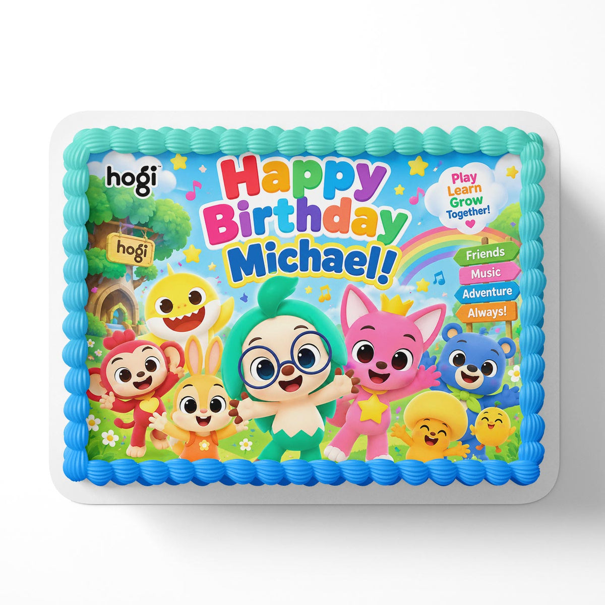 Hogi Pinkfong Kids Edible Cake Topper | Birthday Cake Decoration | Photo Cake Image | Custom Edible Cake Topper