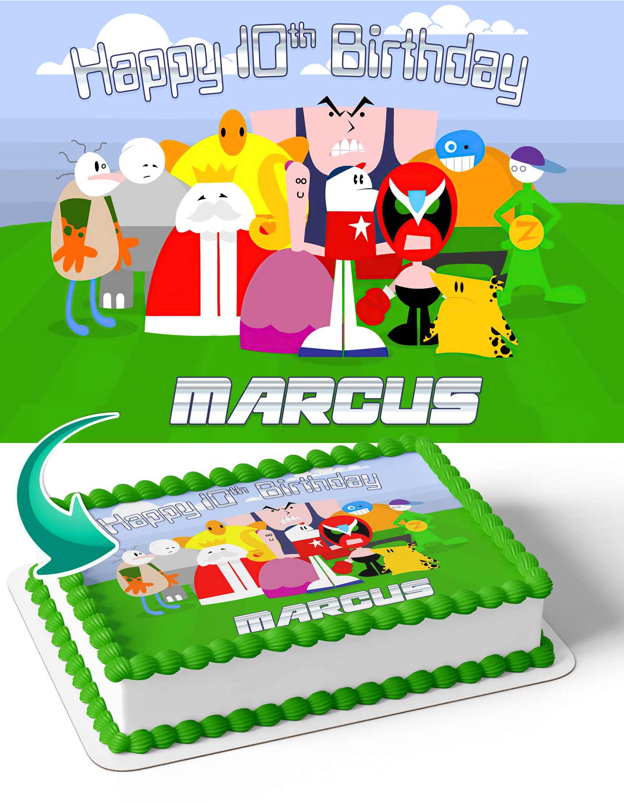 Homestar Runner Edible Cake Topper