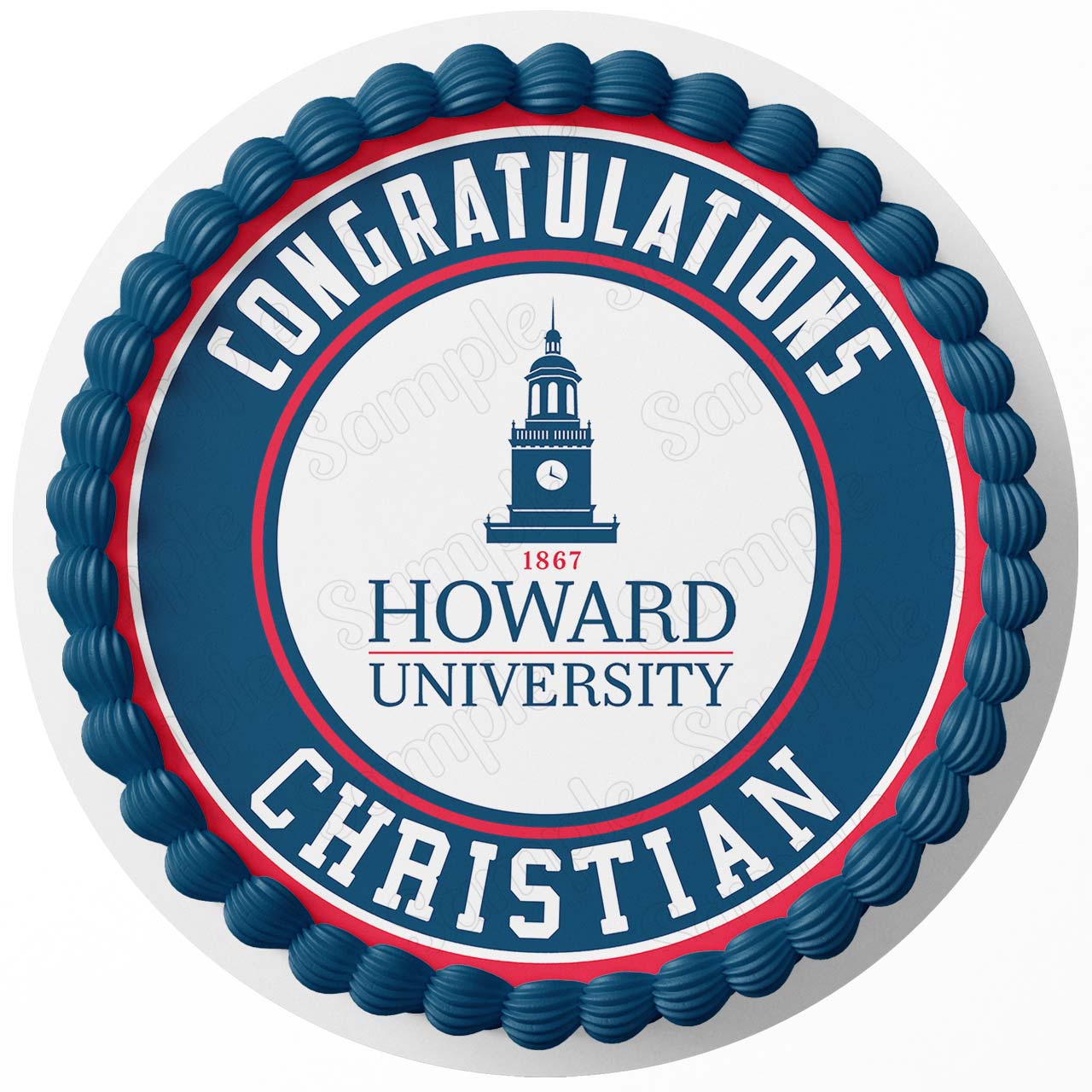 Howa University Round – Icing Sheet Birthday - Personalized Edible Cake Topper | Custom Icing Sheet | Birthday Cake Decoration | Photo Cake Image