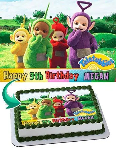 Teletubis Kids Edible Cake Topper