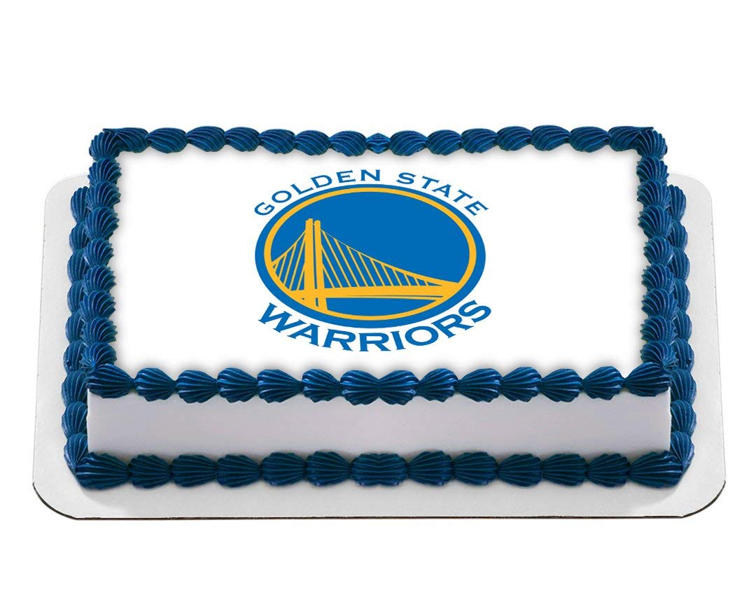 Golden State Warrios Basketball Basketball Logo Edible Cake Topper