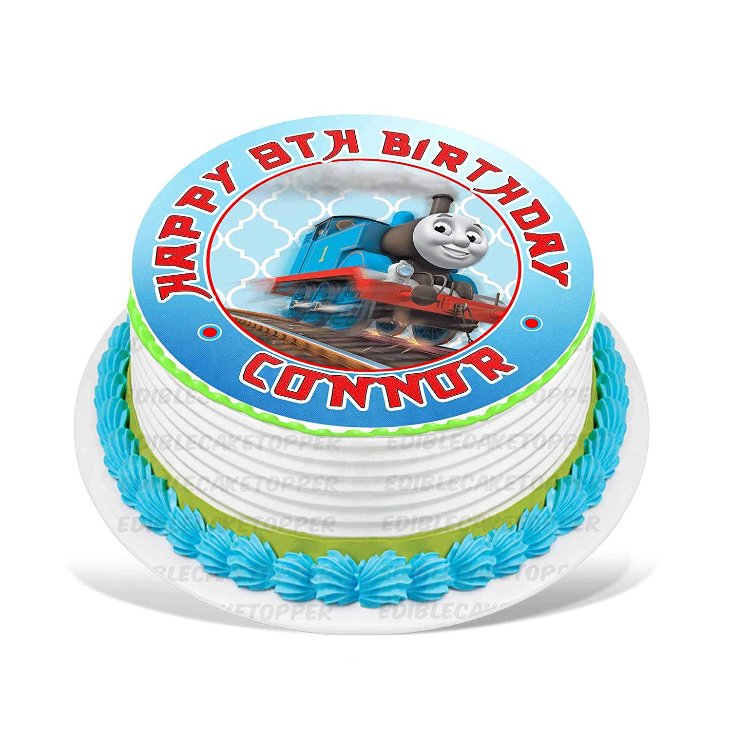 Thomas Kids Fun Deco Train Round – Icing Sheet Birthday - Personalized Edible Cake Topper | Custom Icing Sheet | Birthday Cake Decoration