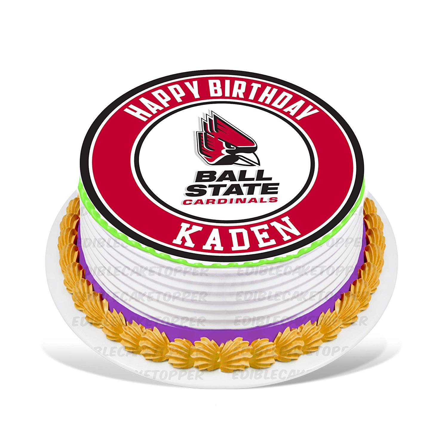 Ball State Cainals Round – Icing Sheet Birthday - Personalized Edible Cake Topper | Custom Icing Sheet | Birthday Cake Decoration