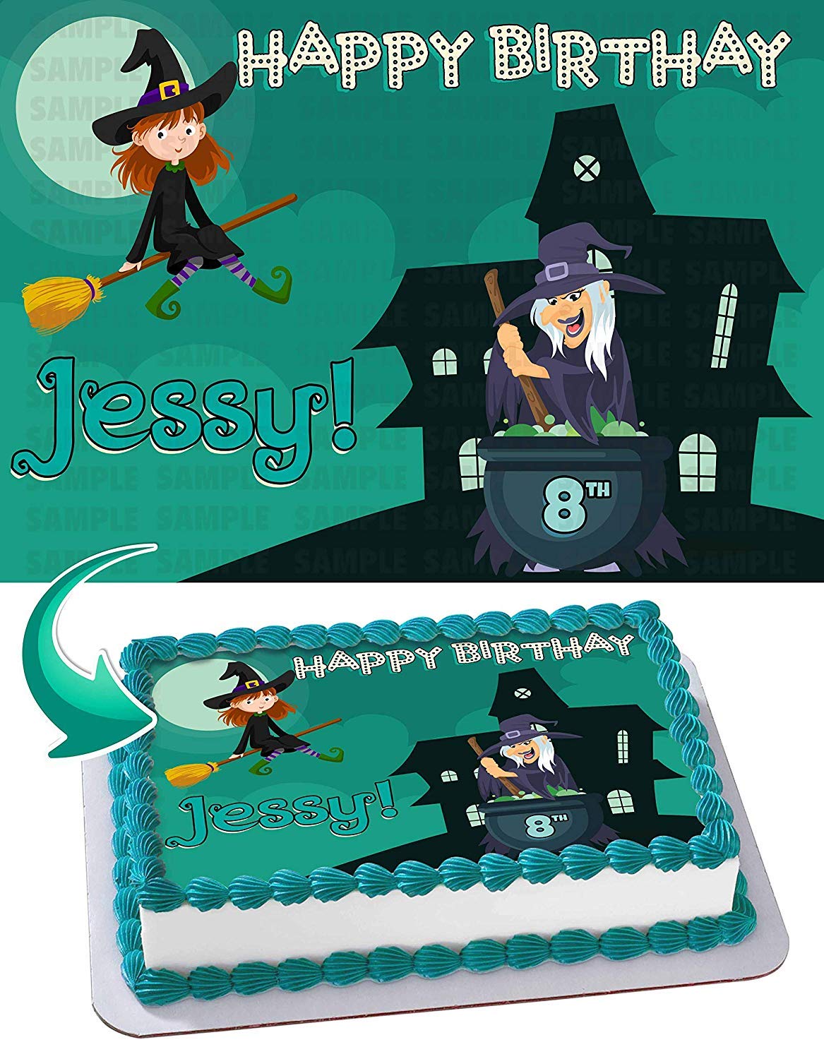 Witch Edible Cake Topper