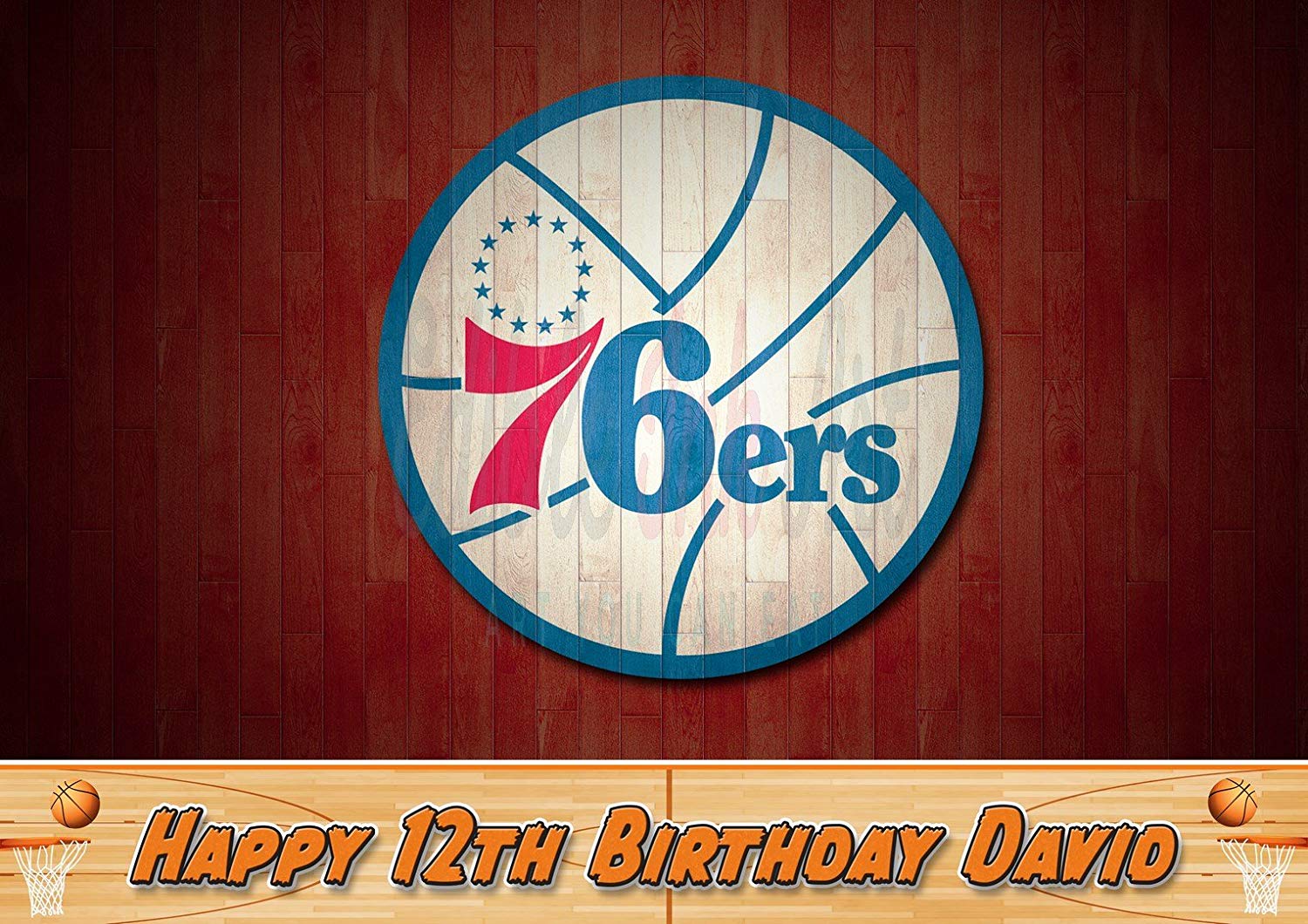 Philadelphia 76ers Basketball Edible Cake Topper