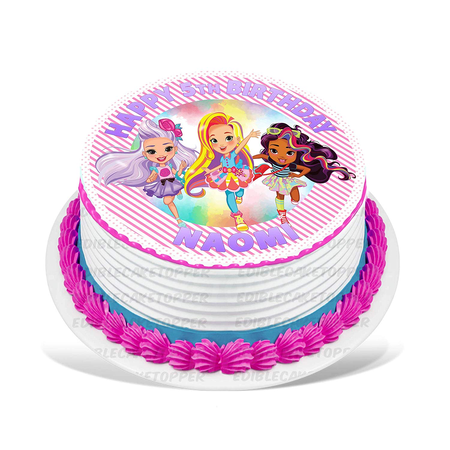 Sunny Day Nick jr Round – Icing Sheet Birthday - Personalized Edible Cake Topper | Custom Icing Sheet | Birthday Cake Decoration | Photo Cake Image