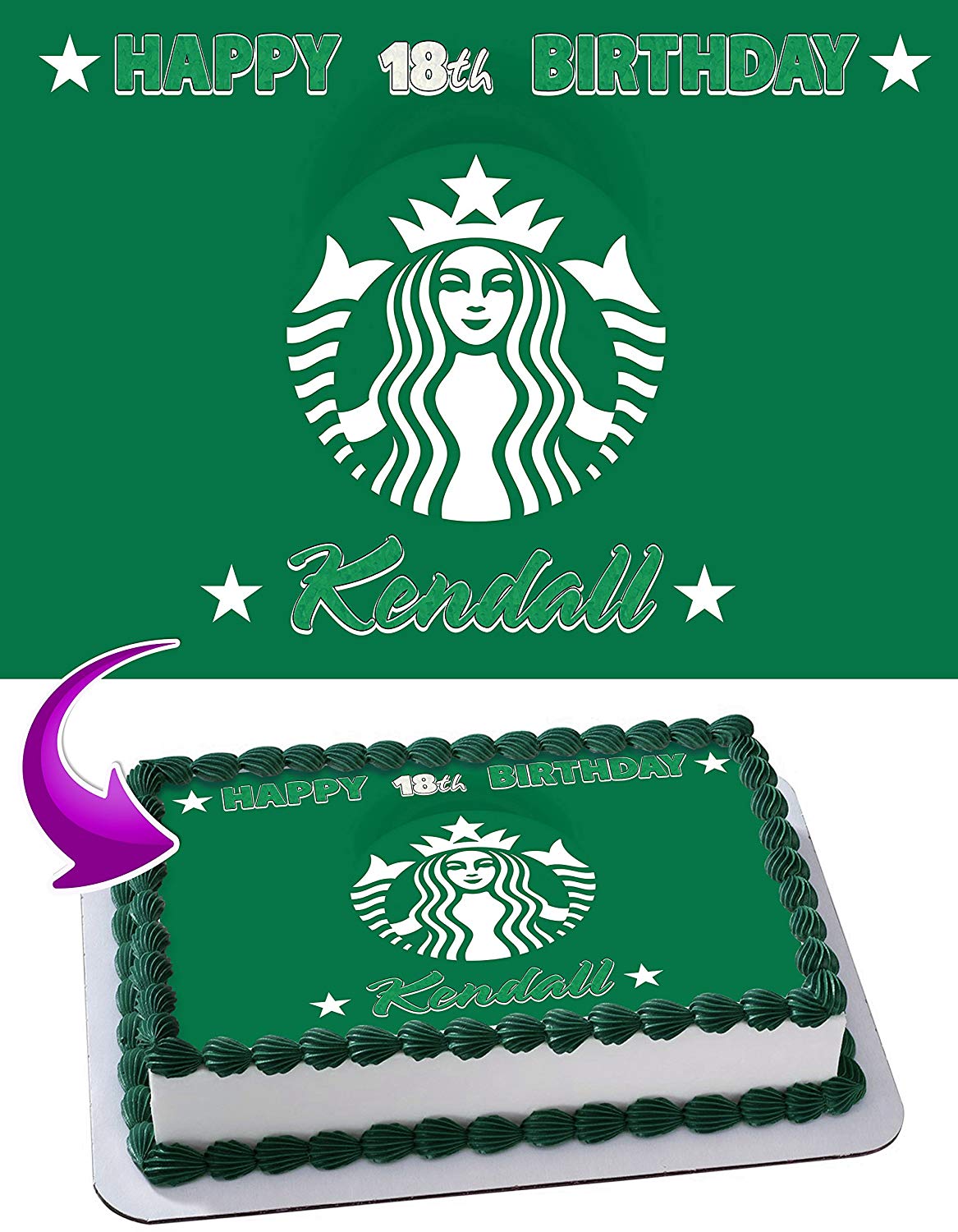 Starcoffe Edible Cake Topper