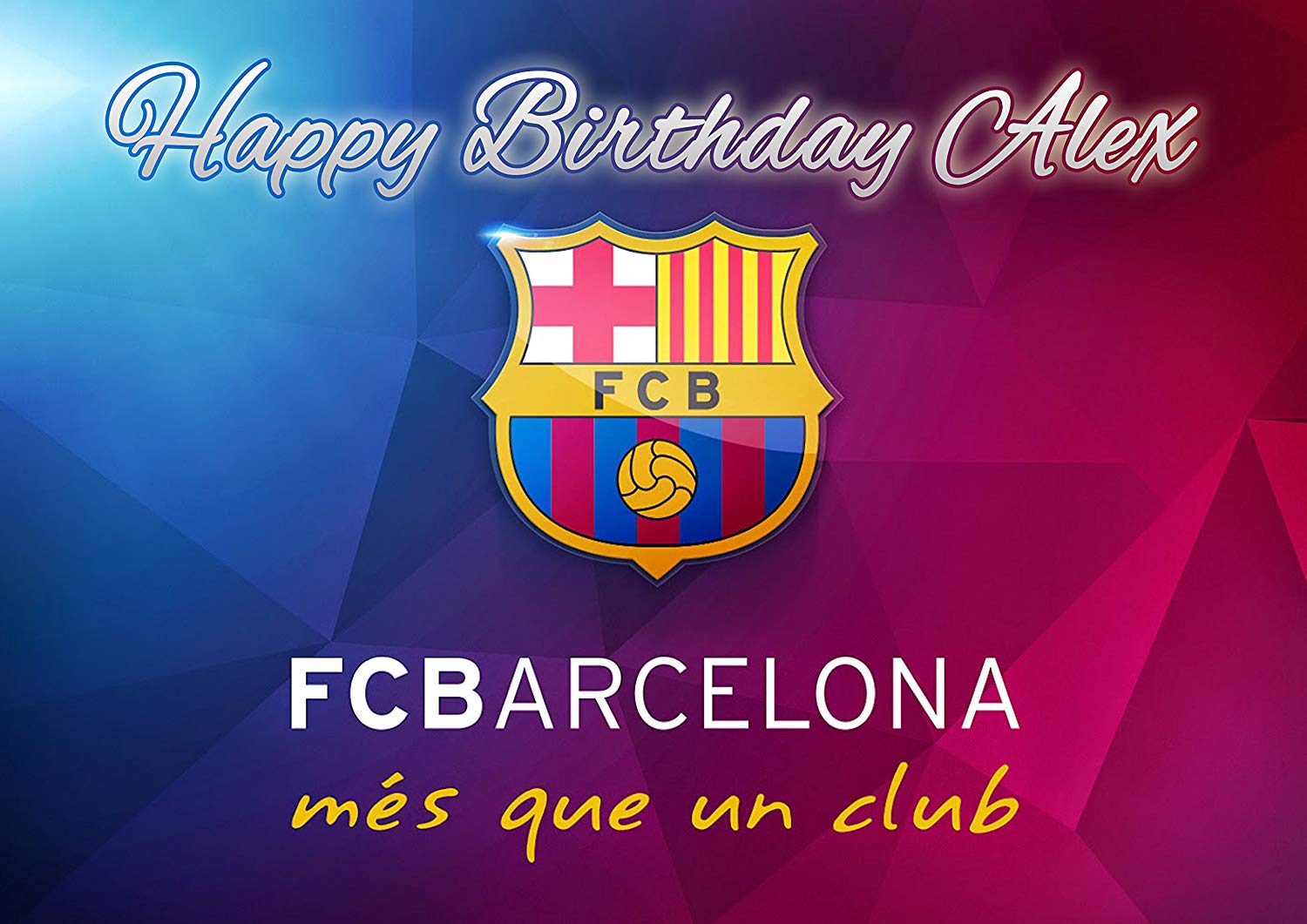 FC Barcelona FCB Edible Cake Topper