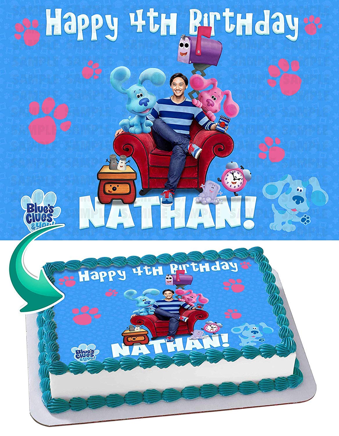 Blues Clues Edible Cake Topper