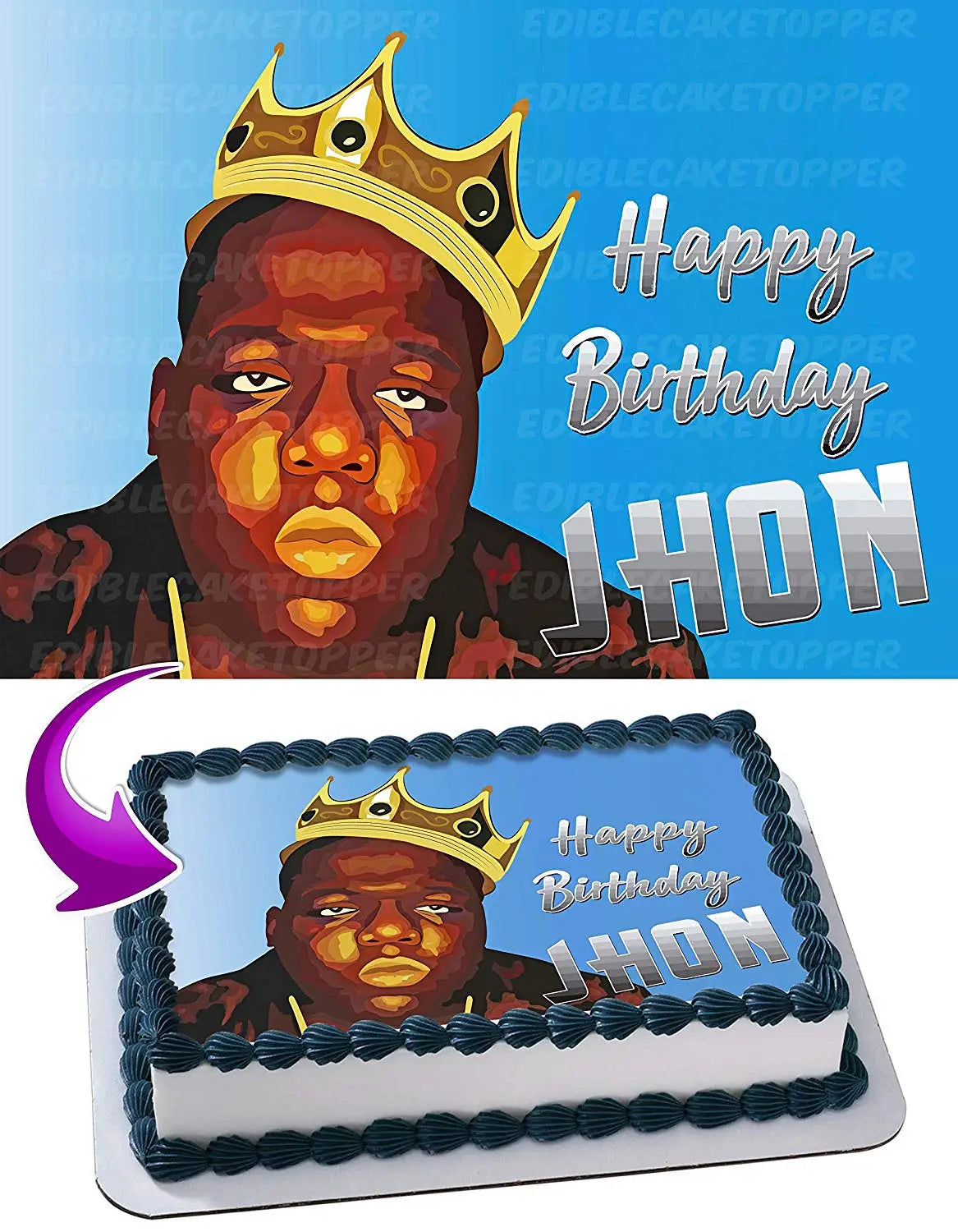 The Notorious BIG Edible Cake Topper