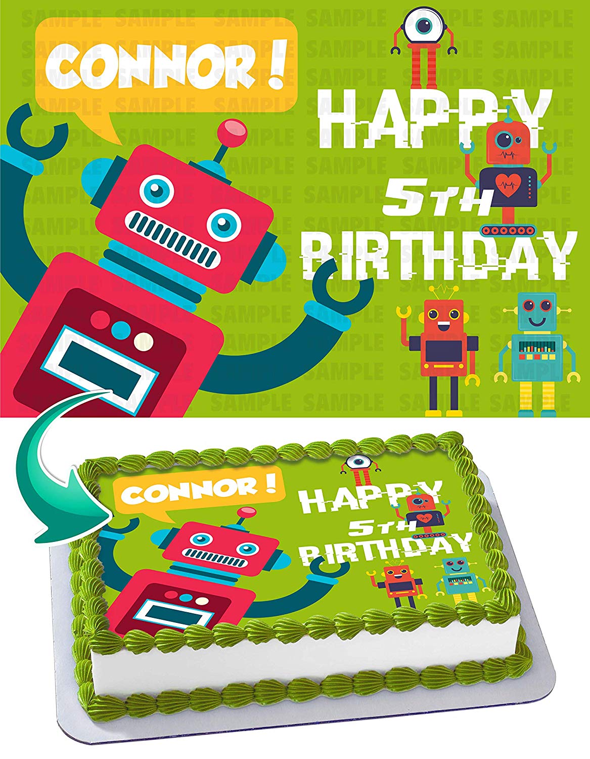 Robots Edible Cake Topper