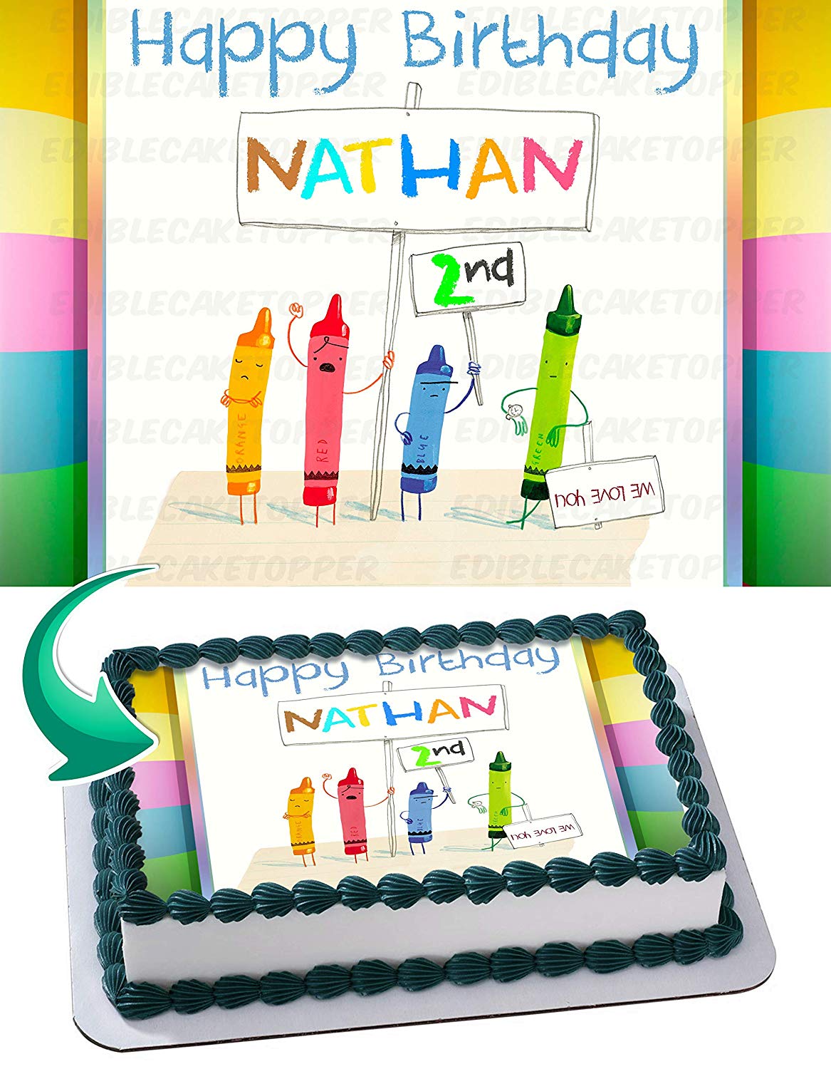 Crayons Edible Cake Topper