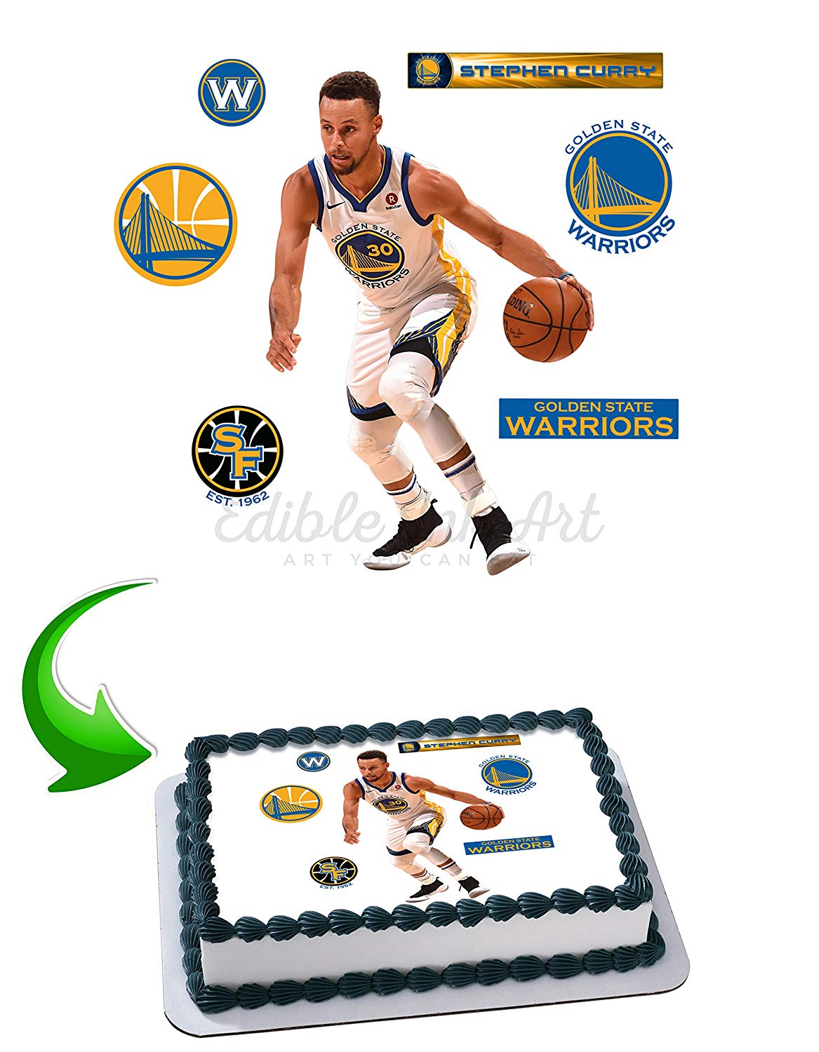 Stephen Curry Edible Cake Topper