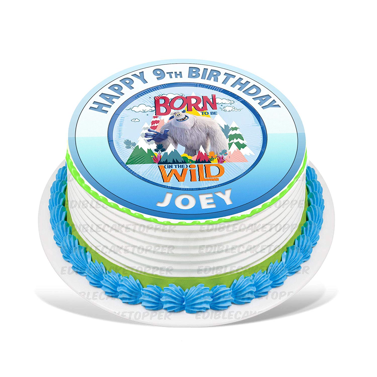 Smallfoot Round – Icing Sheet Birthday - Personalized Edible Cake Topper | Custom Icing Sheet | Birthday Cake Decoration | Photo Cake Image
